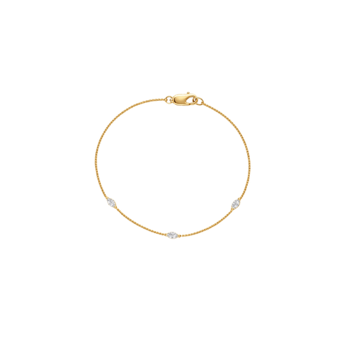 XLIX·I - The Strength of Three Diamond Bracelet - 9k Gold - ɛnson